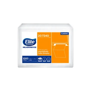Papel Toalha Interfolha Elite Folha Simples Classic 20x21cm – Pacote com 1000 fls – Cód 207240